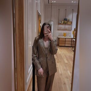 Wild Fable oversized glitter blazer- copper